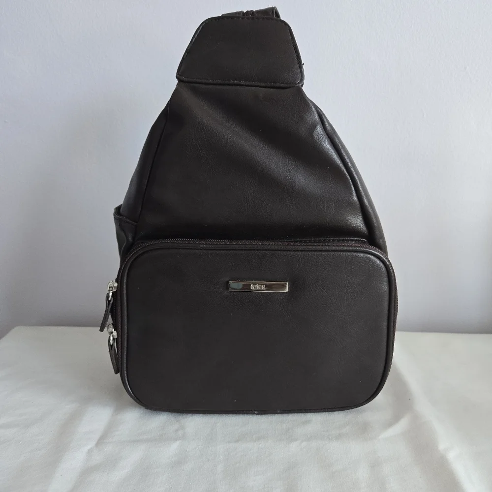 Brown Single Strap to Backpack Convertable with 3 Pockets - Picture 1 of 8